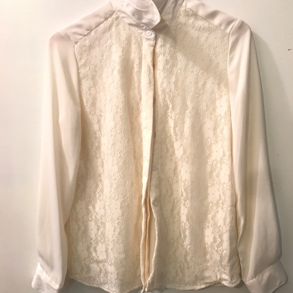 NY Collection Petite Longsleeve Button Up